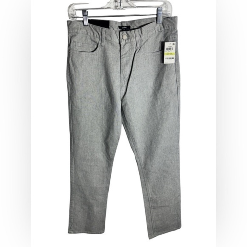 ALFANI Men's Gray Straigh leg Cotton Denim Pants 30/30
